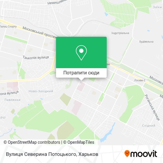 Карта Вулиця Северина Потоцького