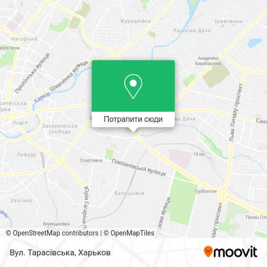 Карта Вул. Тарасівська