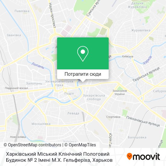 Карта Харківський Міський Клінічний Пологовий Будинок № 2 Імені М.Х. Гельферіха