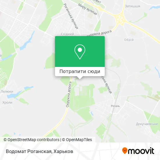 Карта Водомат Роганская