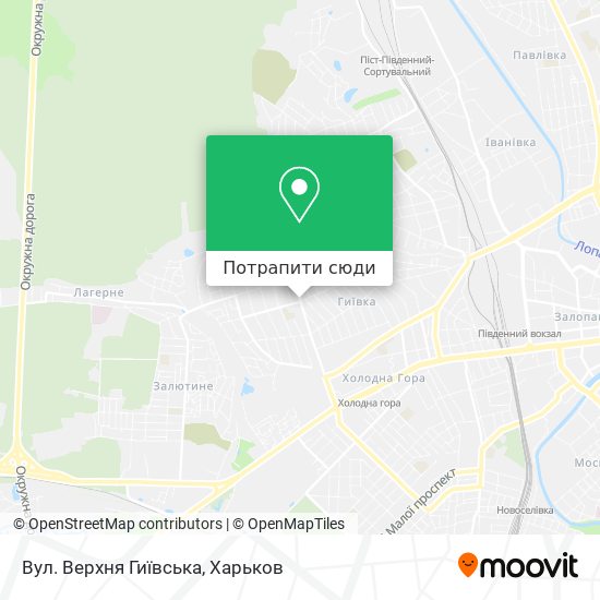 Карта Вул. Верхня Гиївська