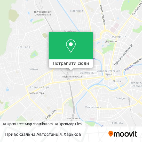 Карта Привокзальна Автостанція