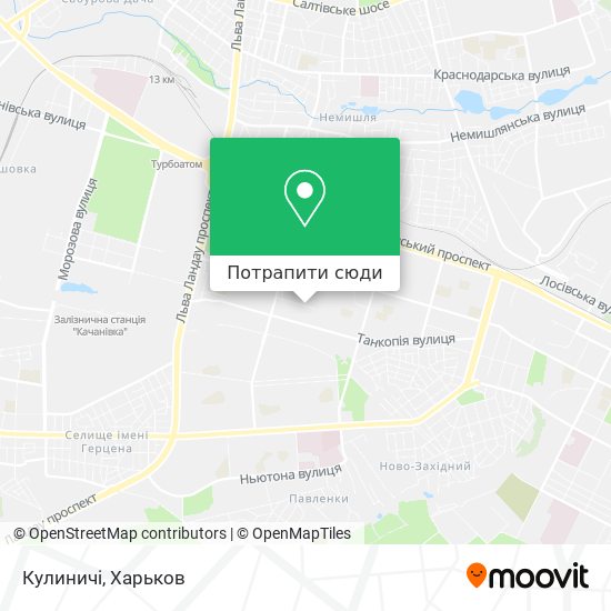 Карта Кулиничі