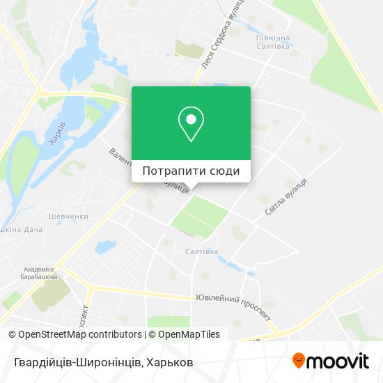 Карта Гвардійців-Широнінців