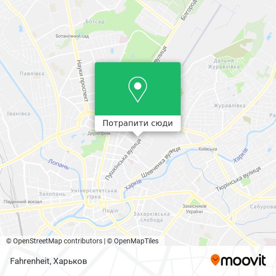 Карта Fahrenheit