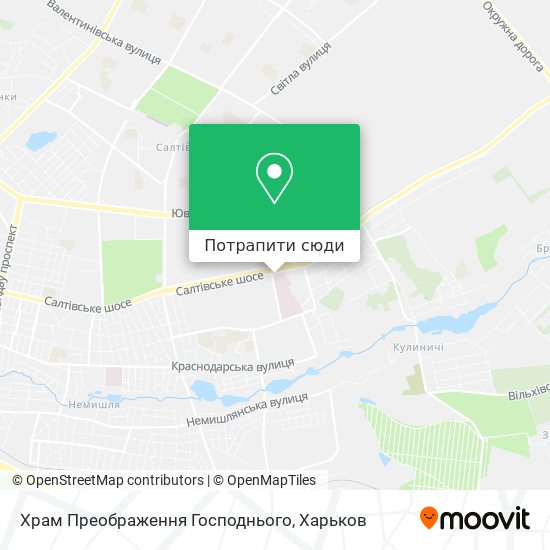 Карта Храм Преображення Господнього