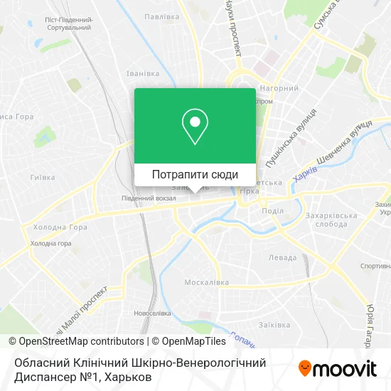 Карта Обласний Клінічний Шкірно-Венерологічний Диспансер №1