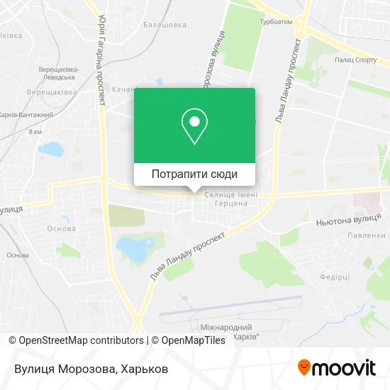 Карта Вулиця Морозова