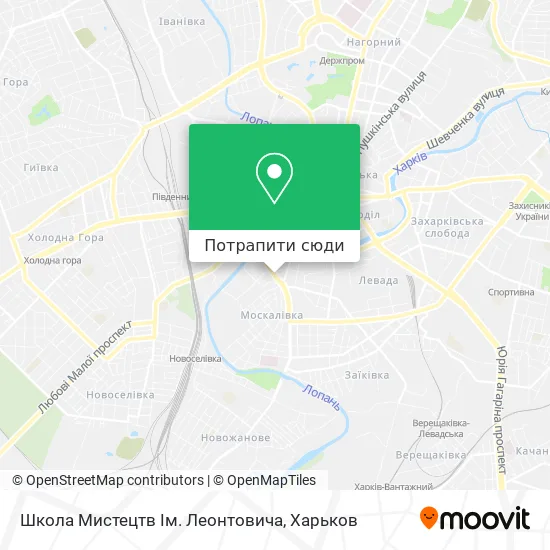 Карта Школа Мистецтв Ім. Леонтовича