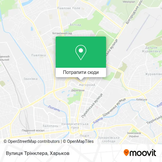 Карта Вулиця Трінклера