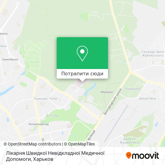 Карта Лікарня Швидкої Невідкладної Медичної Допомоги