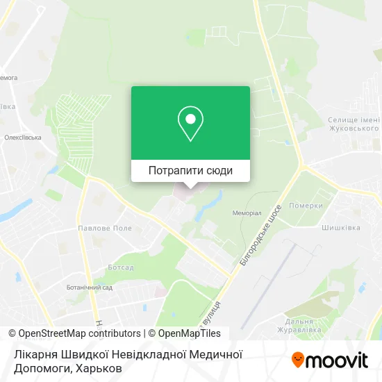 Карта Лікарня Швидкої Невідкладної Медичної Допомоги