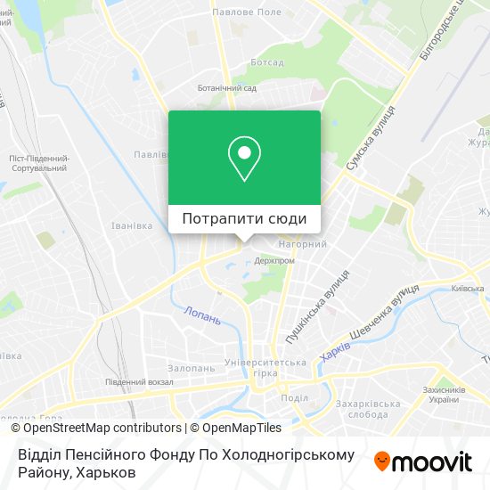 Карта Відділ Пенсійного Фонду По Холодногірському Району