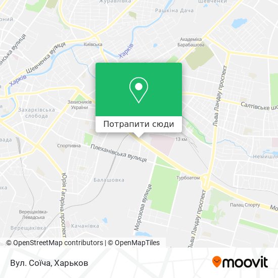 Карта Вул. Соїча