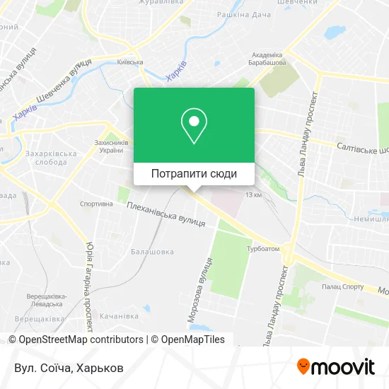 Карта Вул. Соїча