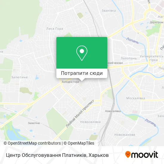Карта Центр Обслуговування Платників