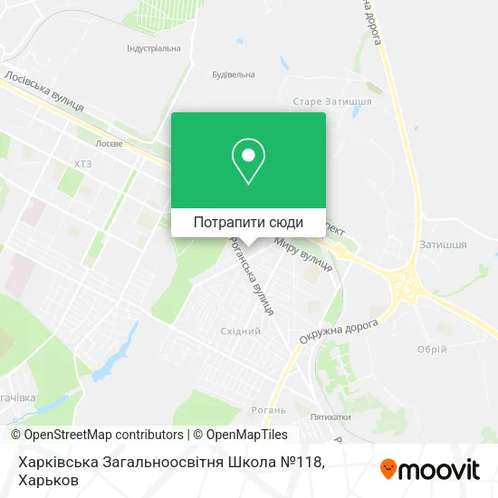 Карта Харківська Загальноосвітня Школа №118