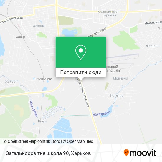 Карта Загальноосвітня школа 90