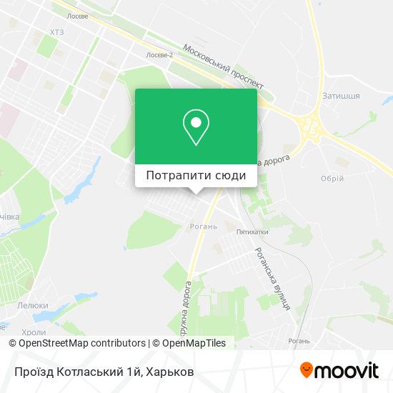 Карта Проїзд Котласький 1й