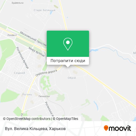 Карта Вул. Велика Кільцева