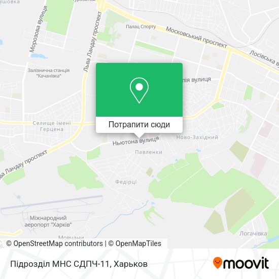 Карта Підрозділ МНС СДПЧ-11