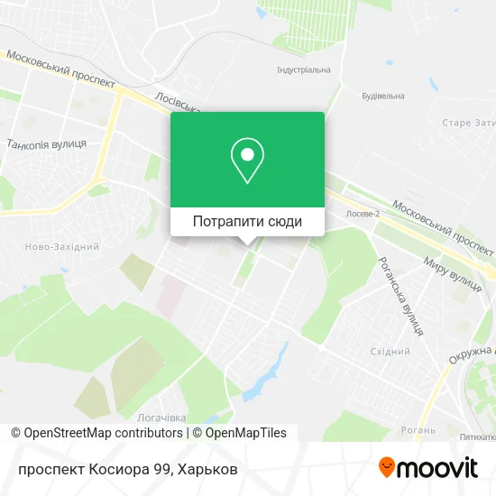 Карта проспект Косиора 99