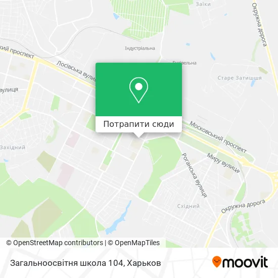 Карта Загальноосвітня школа 104