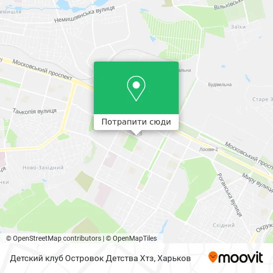 Карта Детский клуб Островок Детства Хтз