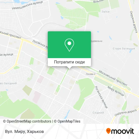 Карта Вул. Миру