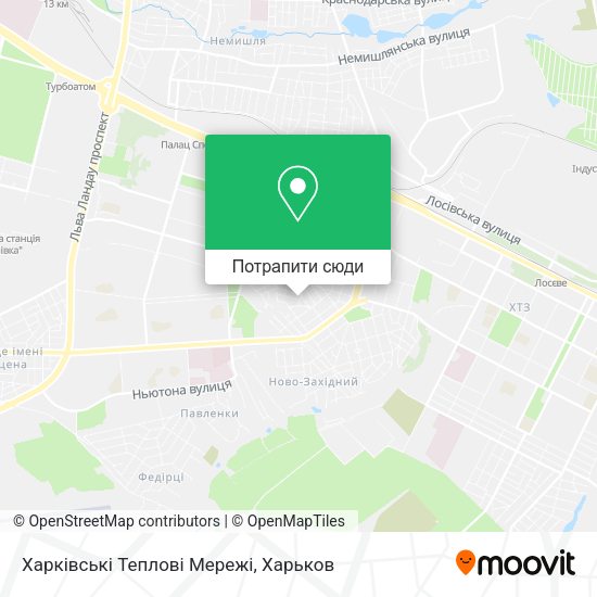 Карта Харківські Теплові Мережі
