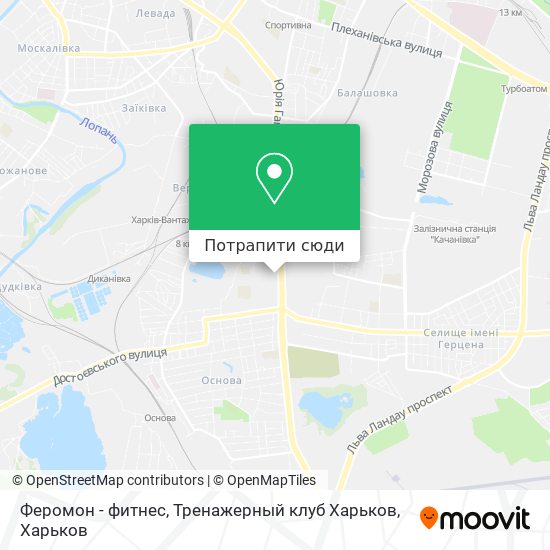 Карта Феромон - фитнес, Тренажерный клуб Харьков