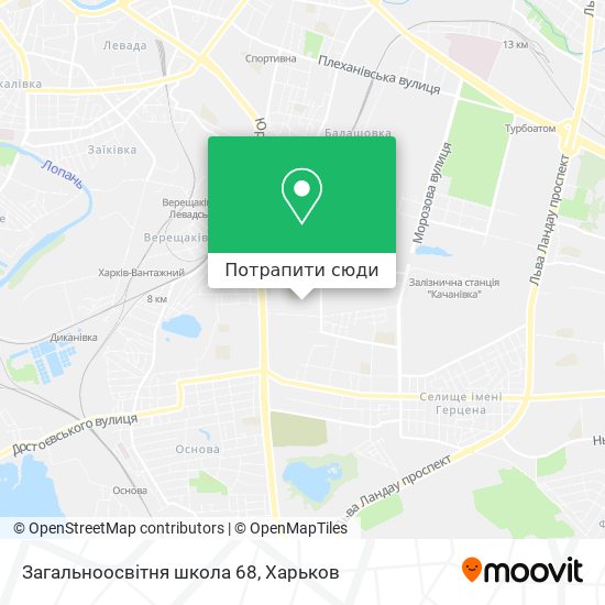 Карта Загальноосвітня школа 68