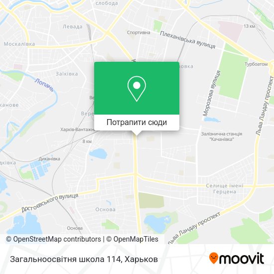 Карта Загальноосвітня школа 114