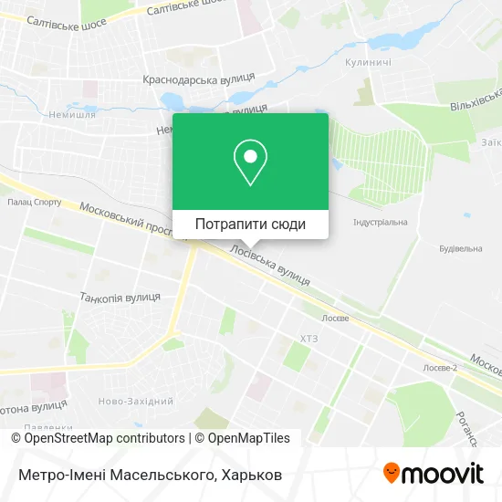 Карта Метро-Імені Масельського