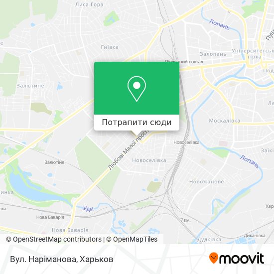 Карта Вул. Наріманова