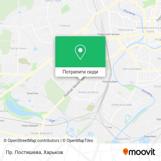 Карта Пр. Постишева