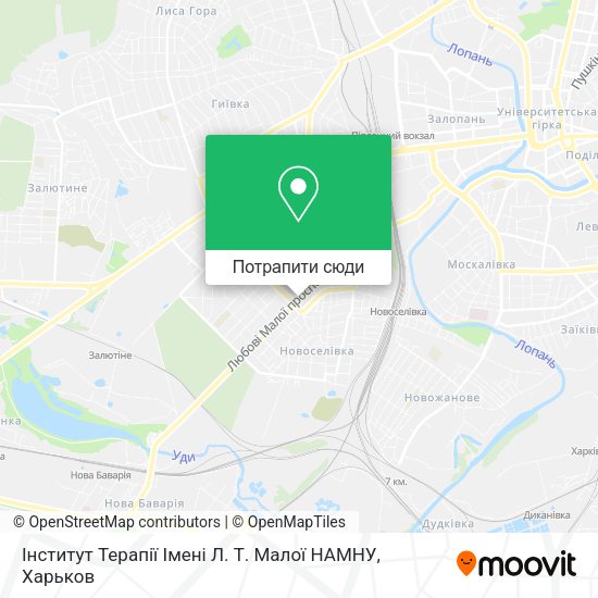 Карта Інститут Терапії Імені Л. Т. Малої НАМНУ
