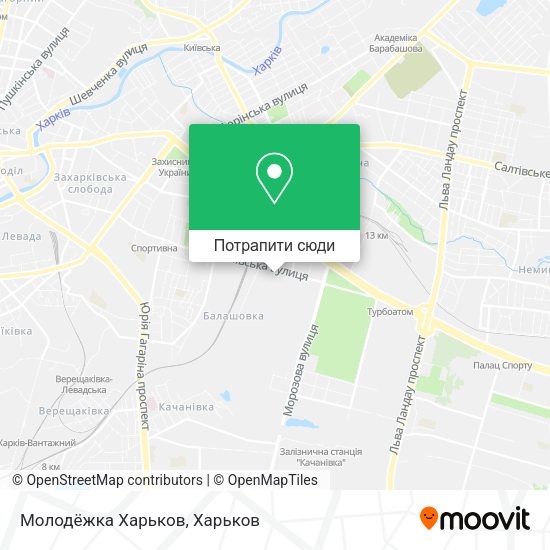 Карта Молодёжка Харьков