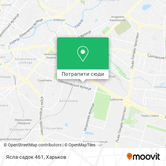 Карта Ясла-садок 461
