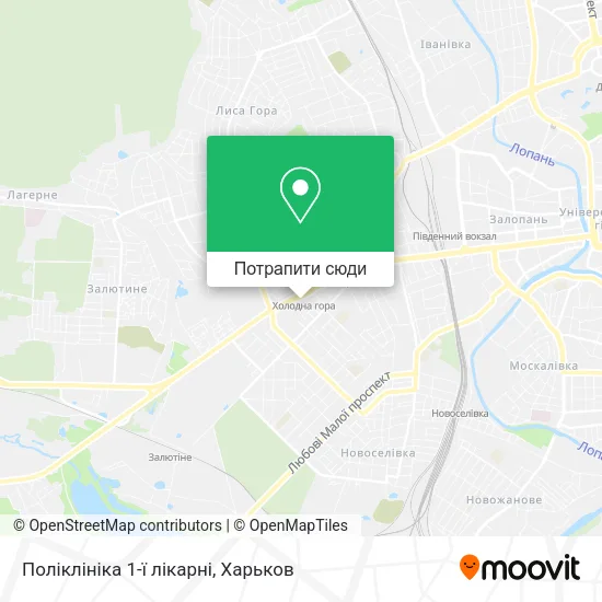 Карта Поліклініка 1-ї лікарні