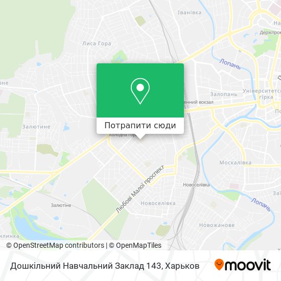 Карта Дошкільний Навчальний Заклад 143