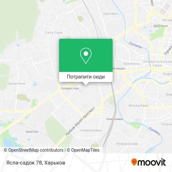 Карта Ясла-садок 78