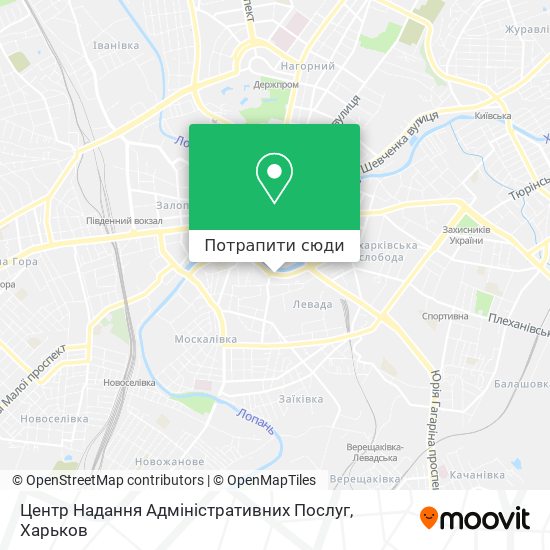 Карта Центр Надання Адміністративних Послуг