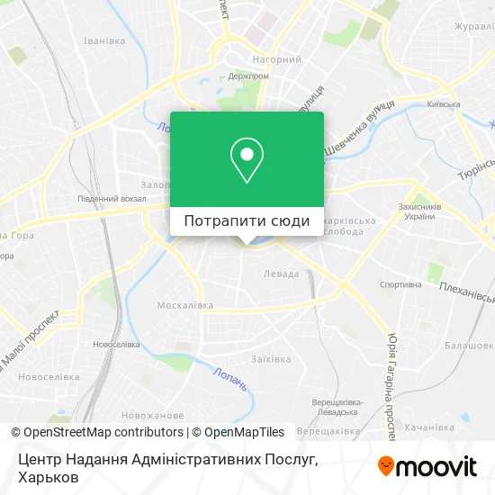 Карта Центр Надання Адміністративних Послуг