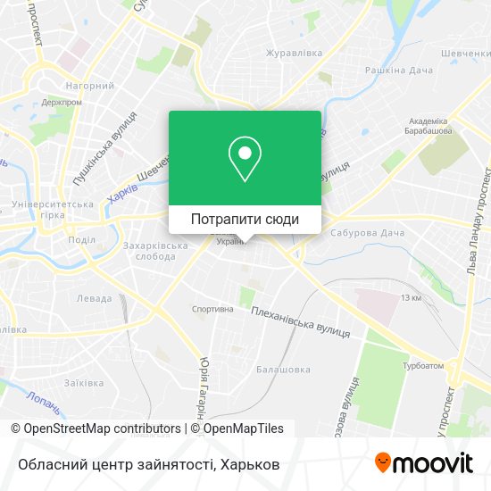 Карта Обласний центр зайнятості