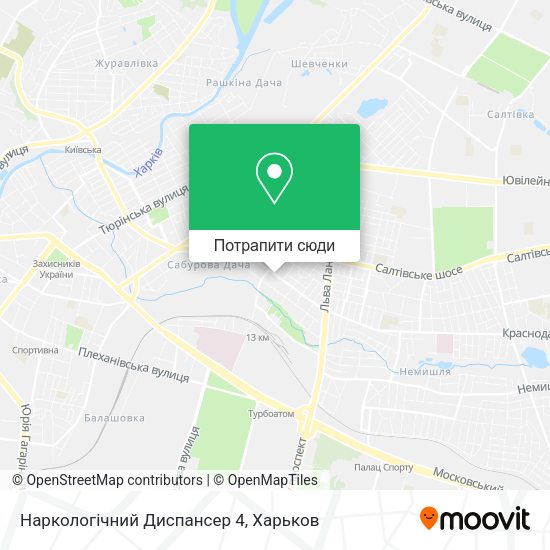 Карта Наркологічний Диспансер 4