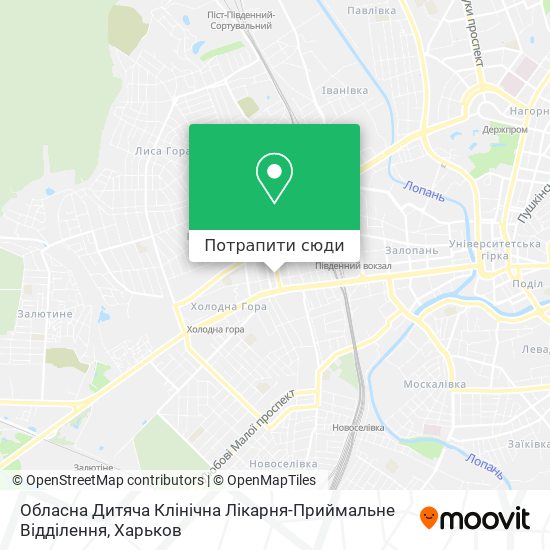 Карта Обласна Дитяча Клінічна Лікарня-Приймальне Відділення