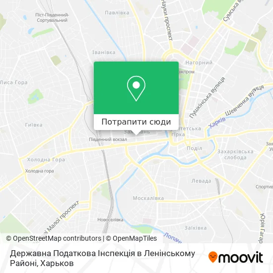 Карта Державна Податкова Інспекція в Ленінському Районі