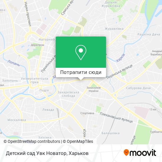 Карта Детский сад Увк Новатор