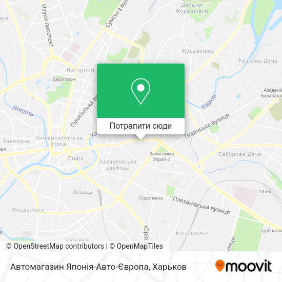 Карта Автомагазин Японія-Авто-Європа